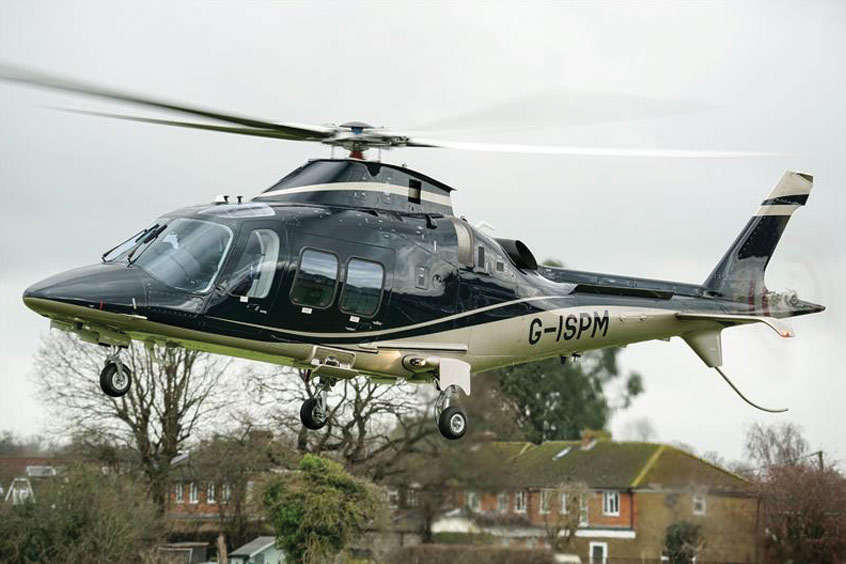 The latest addition to the fleet is a factory-new AW109SP (G-ISPM).