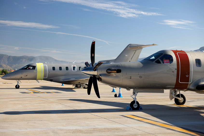 The company primarily operates Pilatus PC-12s.