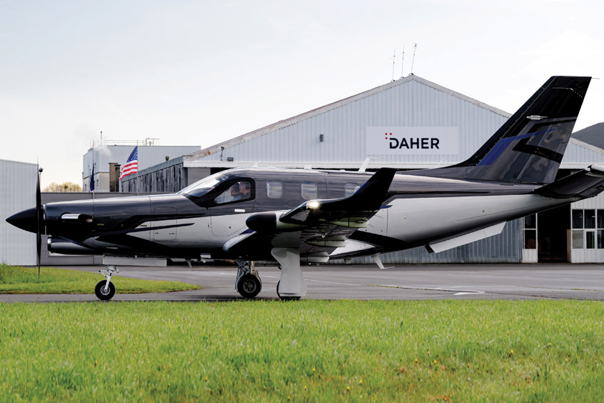 The milestone 1,300th TBM family aircraft is a TBM 980 version, shown at Daher Aircraft’s Tarbes, France headquarters and final assembly facility prior to its delivery to a US customer.