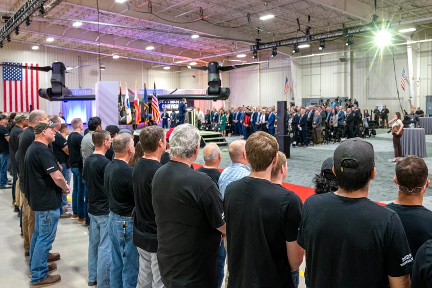 Production has already begun at the site, which forms part of a wider US manufacturing network supporting the Future Long-Range Assault Aircraft programme.