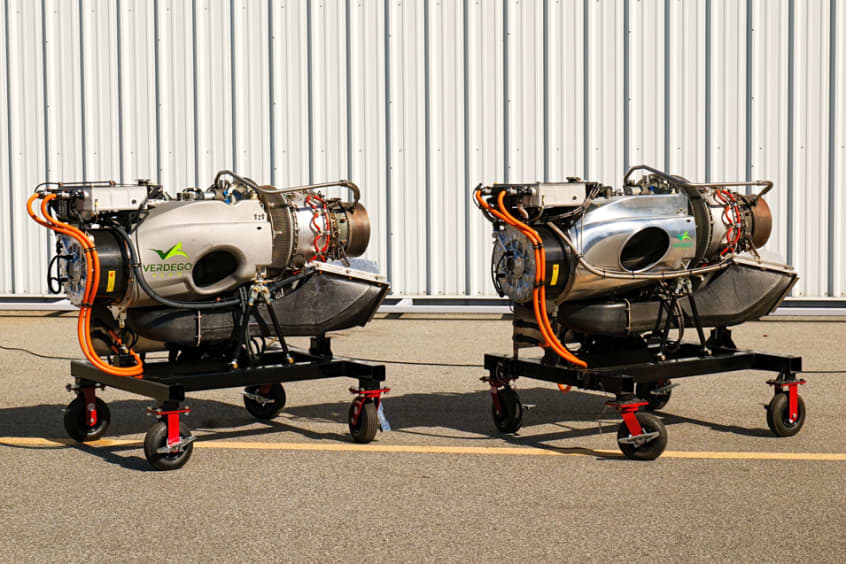 First VH-4T-RD Unit for Customer Delivery next to the Original Prototype VH-4T-RD Powerplant.