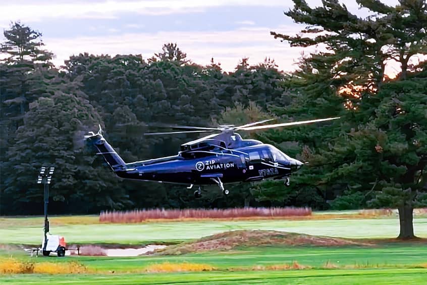 Zip rotorcraft will touch down on immaculate courses.