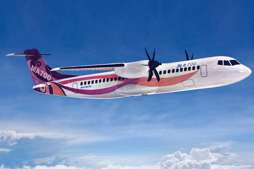 The AVIC XCAC MA700 Regional Turboprop.