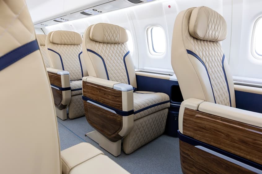 The cabin is all business class.