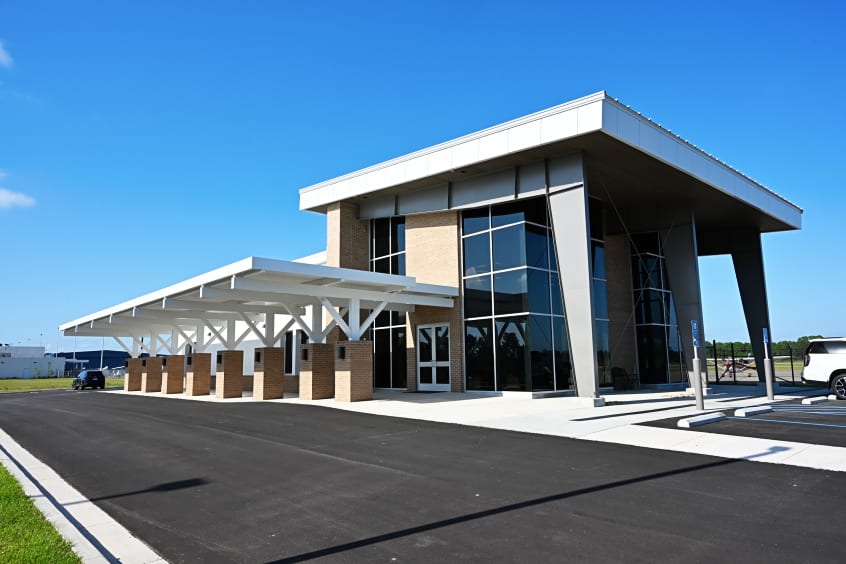 The state-of-the-art exterior.