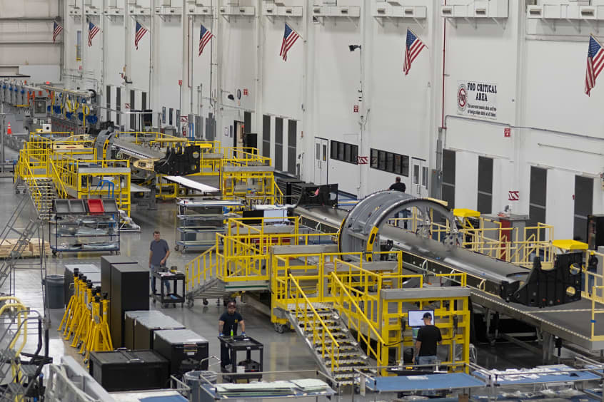 The first wing, completed in February, was fabricated with 90% fewer labour hours compared to the initial V-22 wing build.