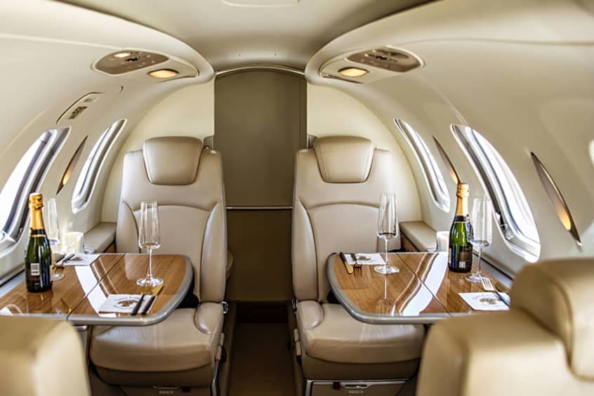 The interior is surprisingly spacious.