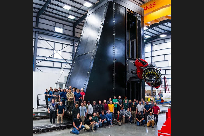 The 90-tonne Automated Fiber Placement (AFP) machine has been custom-designed and built for Rocket Lab and is expected to save around 150,000 manufacturing hours in the Neutron rocket’s production process.