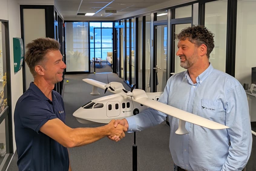 Raymond Schwab, founder and captain of Horizon Sun Charters, and Eric Lithun, founder & CEO of Noemi.