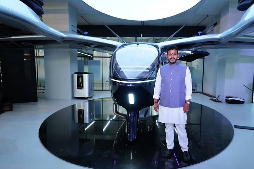Shri. Kinjarapu Ram Mohan Naidu, Minister of Civil Aviation of India, at the inauguration ceremony.