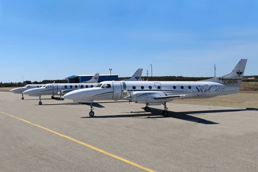 SkyCare flies both turboprops and business jets.