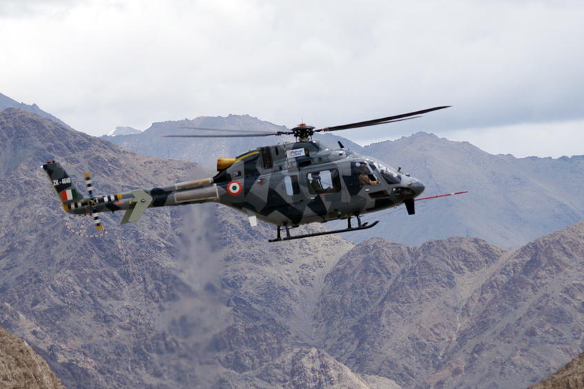 Light Utility Helicopter completes high altitude tests over the Himalayas. 