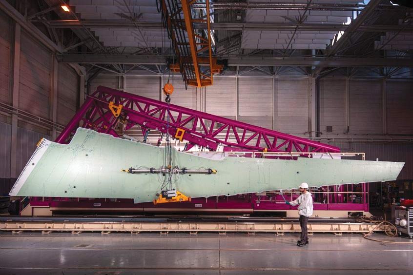 The Falcon 6X wing is currently being assembled in Martignas, France.
