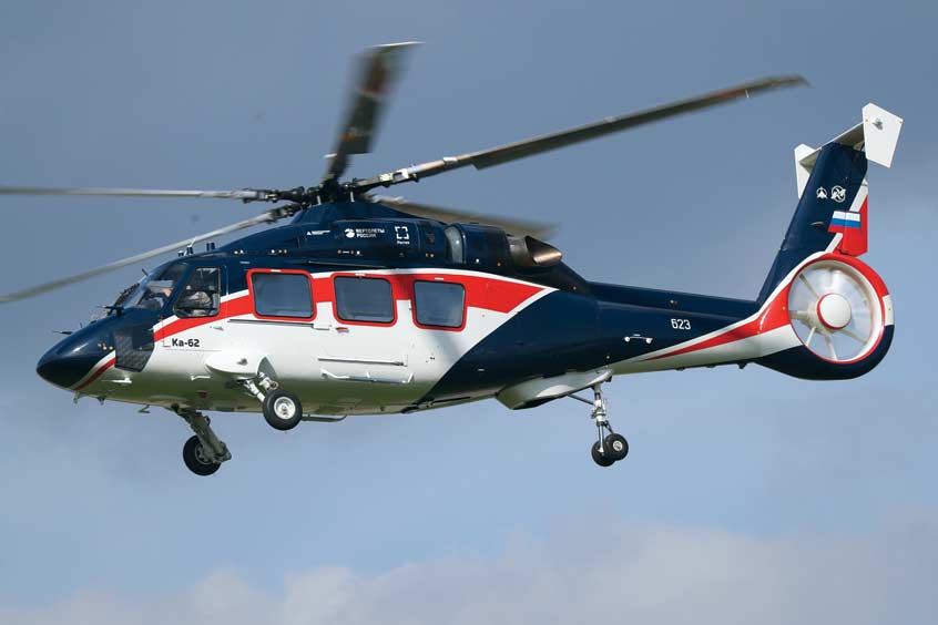 The Ka-62 multi-purpose helicopter has begun certification testing.