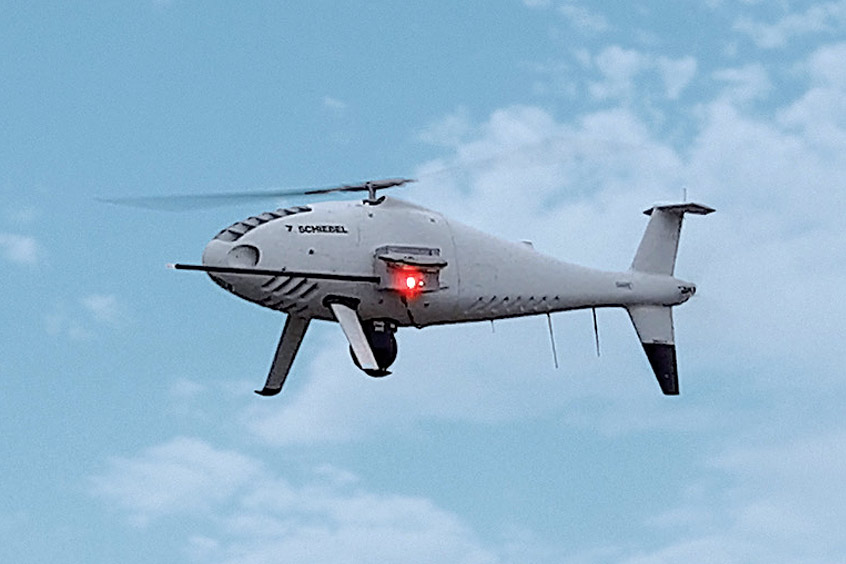 Camcopter S-100 UAS completes sulphur sniffer capability test. (Photo: Schiebel)