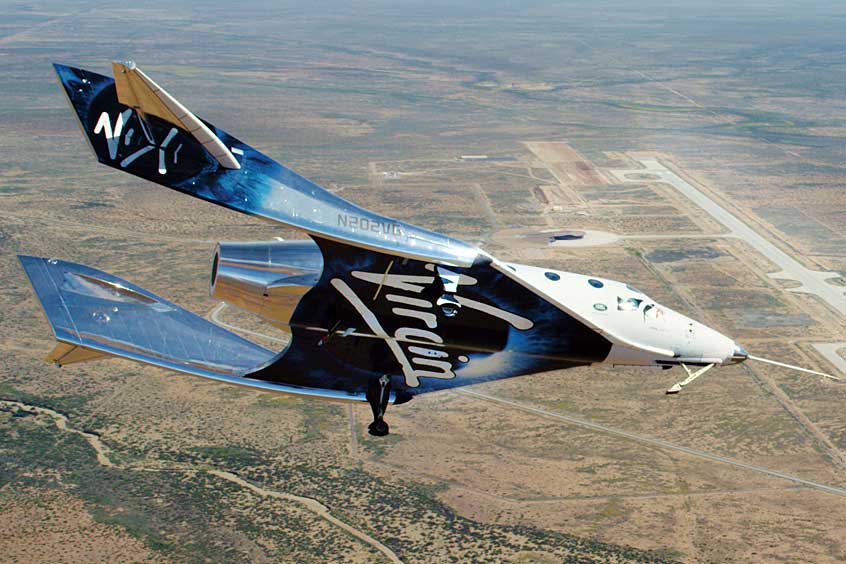 The SpaceShipTwo first glided in 2016 and achieved suborbital spaceflight in 2018.
