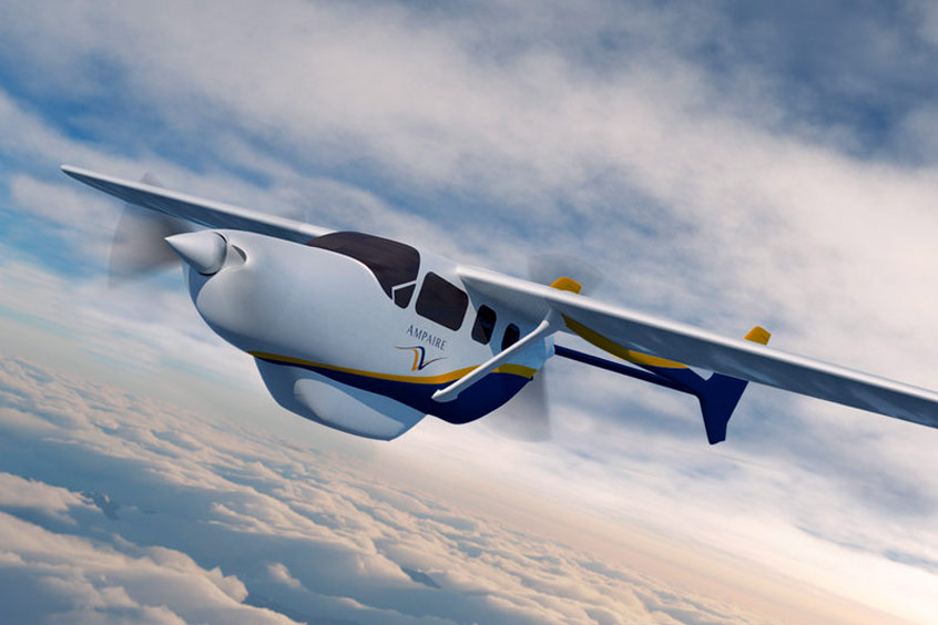 Ampaire develops electric propelled aircraft that are environmentally clean, safe, quiet, and less costly to operate.