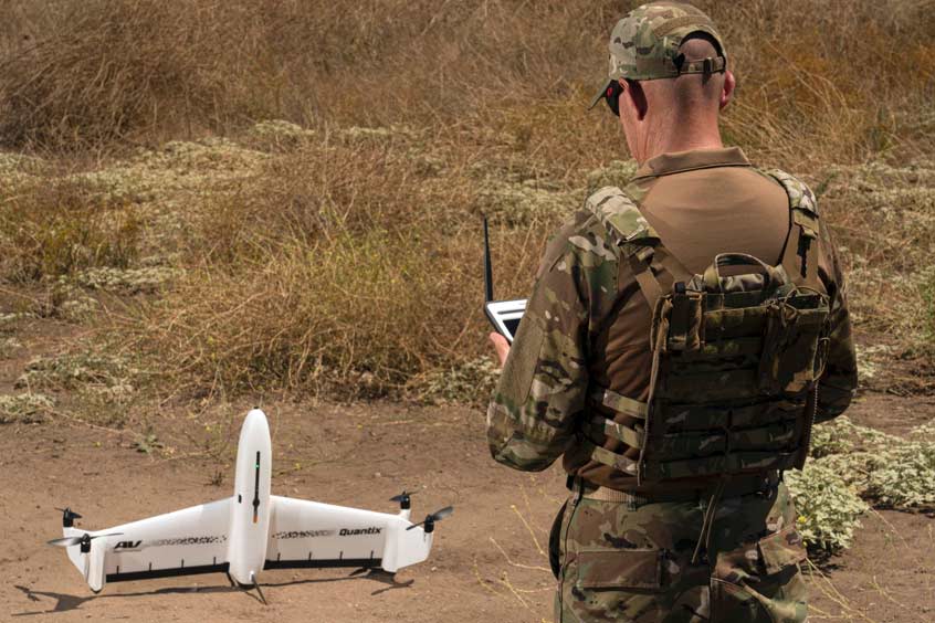 AeroVironment’s new Quantix Recon, a fully-automated reconnaissance unmanned aircraft system. (Photo: Business Wire)