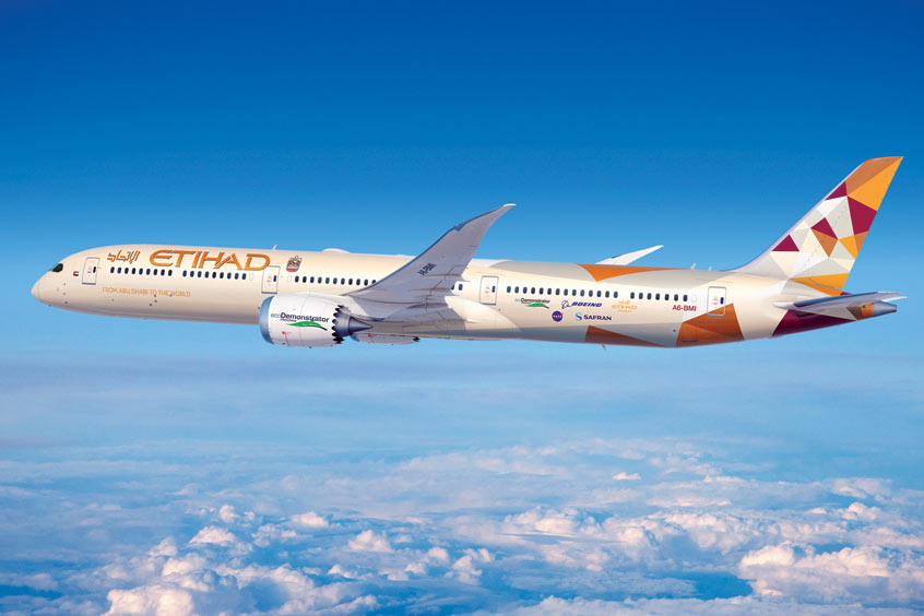 Boeing and Etihad Airways will use for the first time a Boeing 787-10.