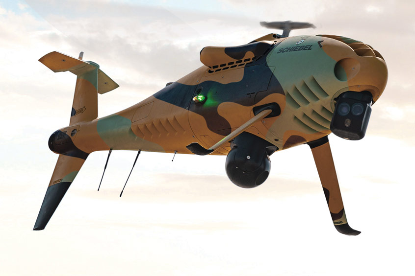 The Camcopter S-100 UAS, Schiebel and Raytheon Australia’s solution for the LAND129 Phase 3 Tactical Unmanned Aerial System (TUAS) project for the Australian Army. (photo: Schiebel)