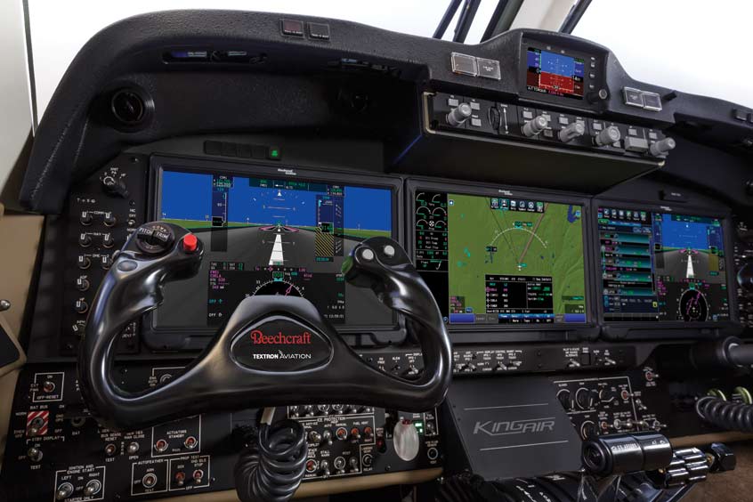 Beechcraft King Air 360 featuring the Innovative Solutions & Support (IS&S) ThrustSense Autothrottle. (Photo: Textron)