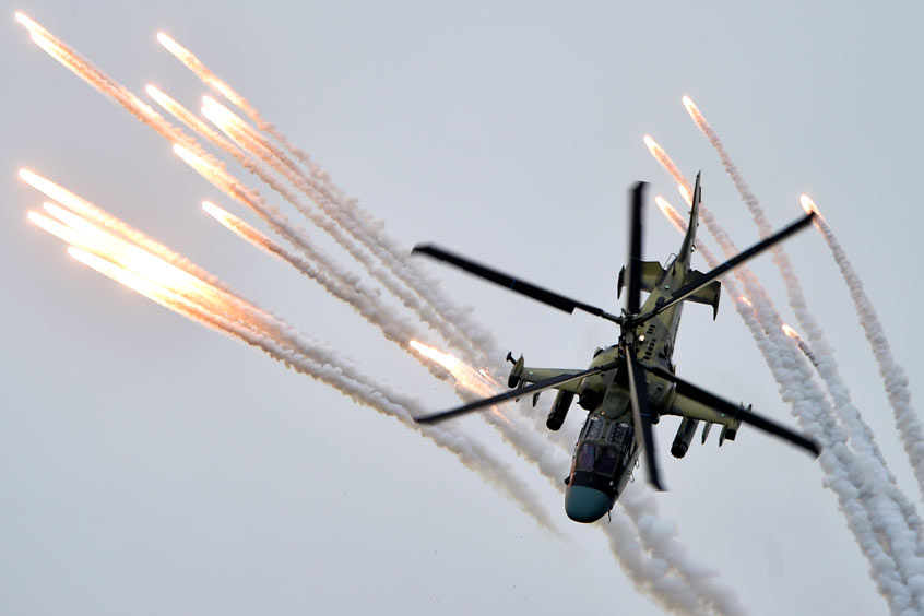 Helicopter Ka-52M during it’s first flight. (Photo: Russian Helicopters)