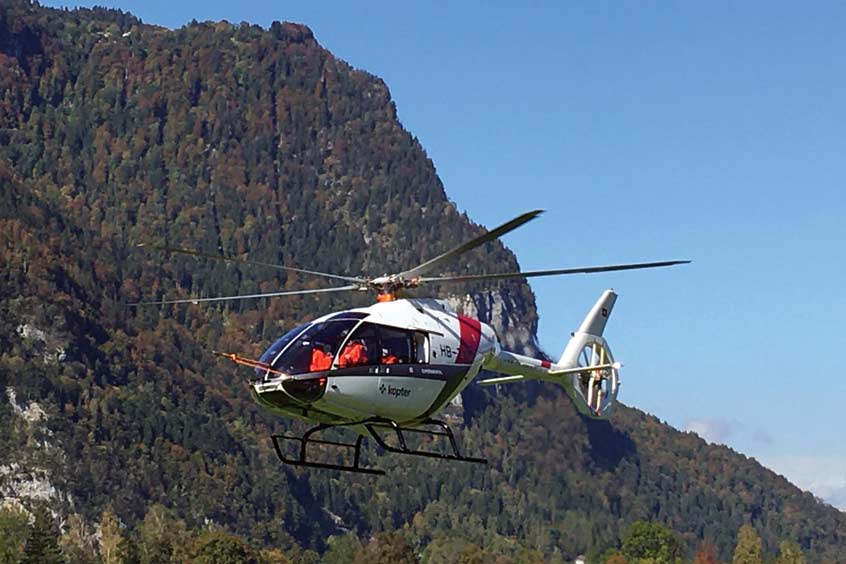 SH09 third prototype (P3) flight tests in Mollis, Switzerland. (Photo: Kopter)
